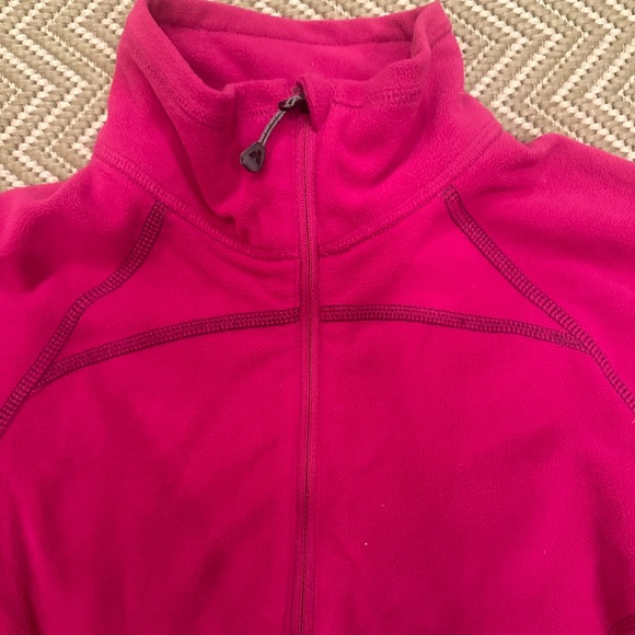 Eddie Bauer EUC First Ascent XS 1/2 Zip Bright Pink Pullover Fleece Sweatshirt - Picture 4 of 10